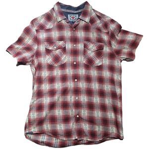 Desert Son Dierks Bentley collab Short Sleeve Shirt Plaid Western style Mens M